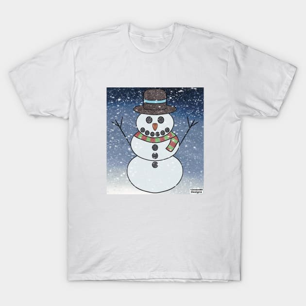 Crochet Snowman T-Shirt by 13mtm80-Designs